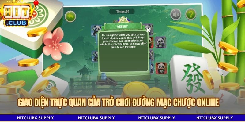 Giao diện trực quan của trò chơi đường mạc chược online